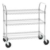 Mobile Utility Cart, 24" X 30", Steel, 3-Shelf redirect to product page